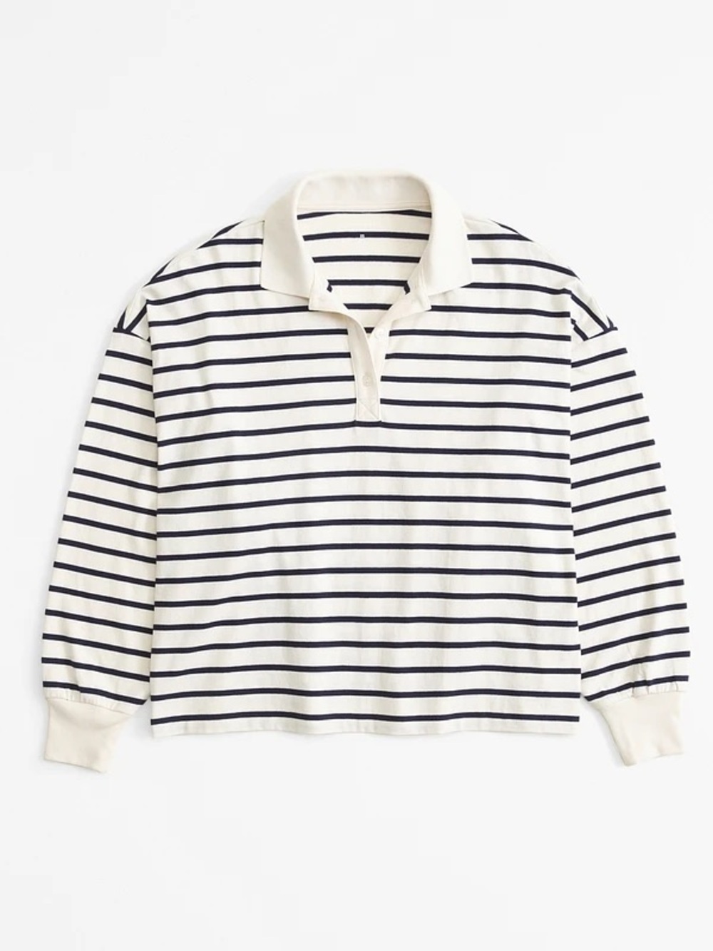 Abercrombie & Fitch Rugby Striped Polo Sweater Size L Chic Preppy 90s Academia